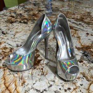 Steve Madden Silver Stiletto Heels
